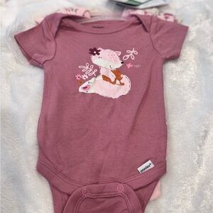 Gerber Mauve Fox Baby Bodysuit